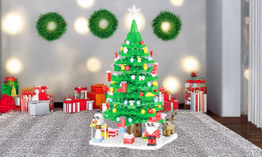 Image 1: 779 Pieces Christmas Advent Calendar Building Block with Light