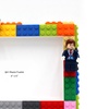 Image 3: LEGO Inspired DIY Building Block Photo Frame Tabletop Set with Figures