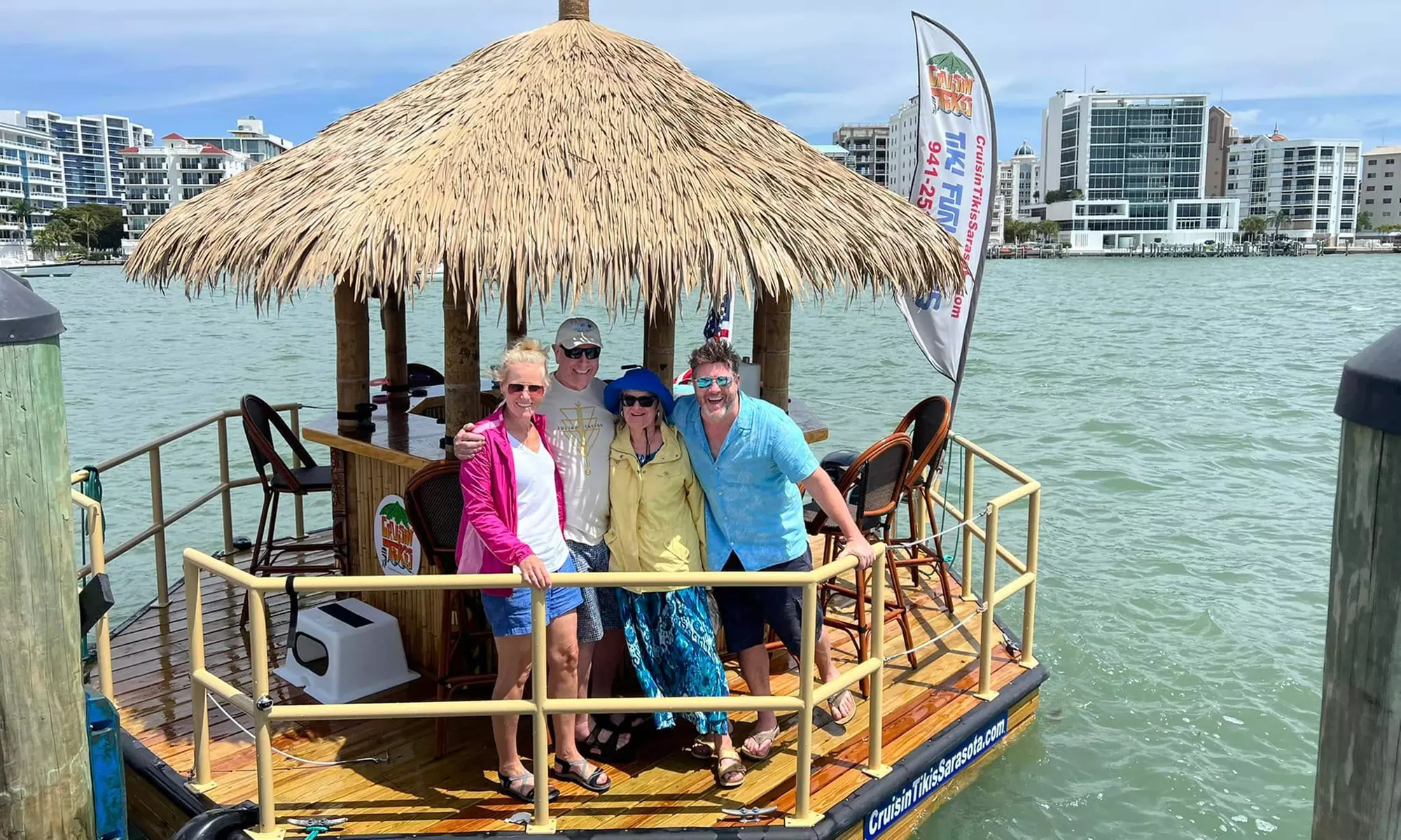 Relax with a Group of up to Six in a Private Tiki Cruise