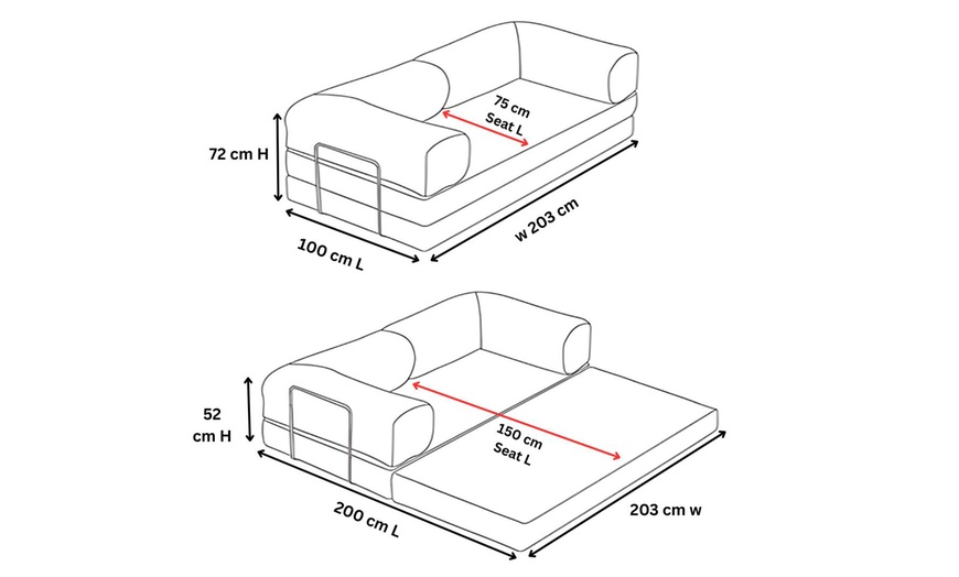 Image 24: Sliding Wardrobes 4 U Three-Seater Smart Convertible Sofabed