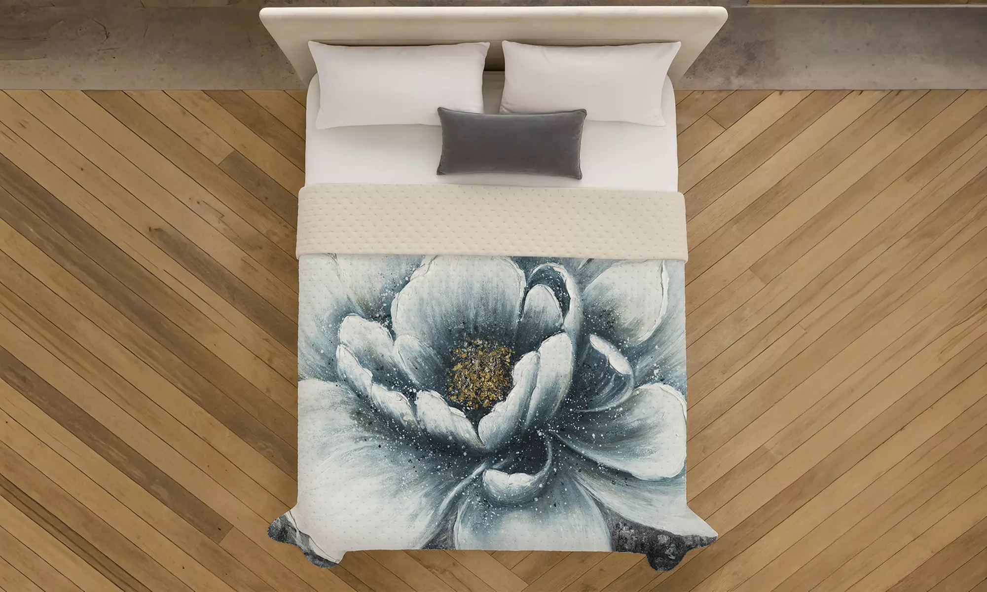 Couvre-lit léger imprimé 3D pour lit double