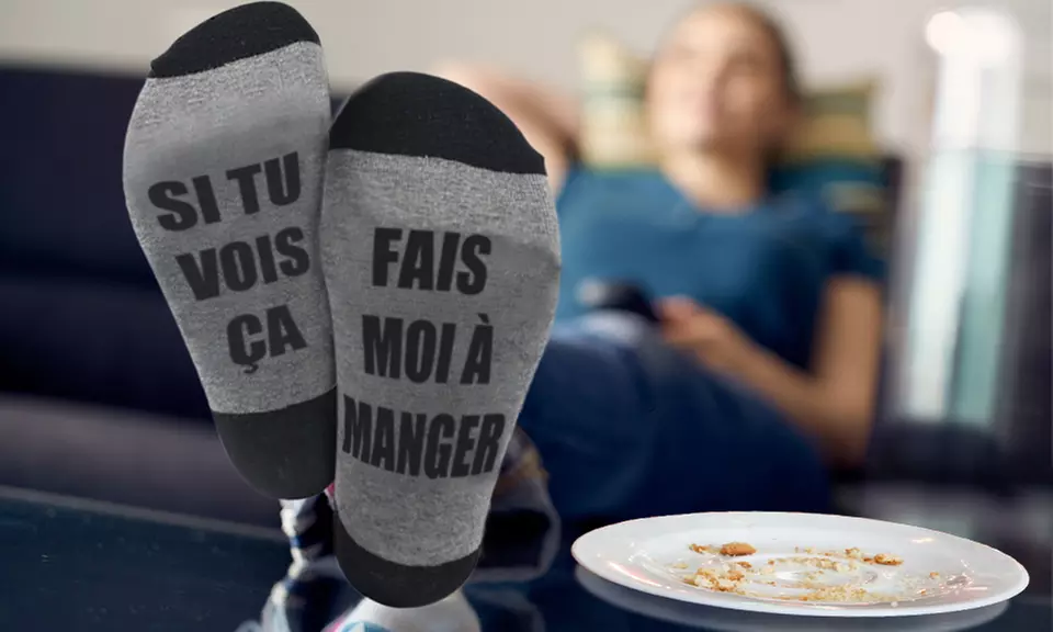 Chaussettes cadeau " Fais moi à manger" - Primary Image
