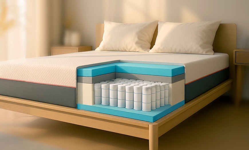 Image 7: Matelas de 30 cm à ressorts ensachés et Memory Foam Coral 