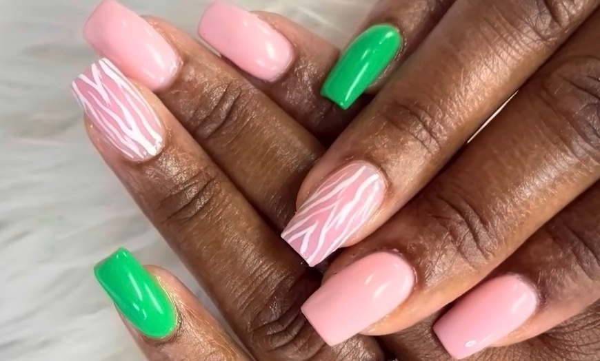 Image 2: Enhance with Gel X Nails with Gel Polish, or French Combo Set