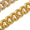 Image 5: Premium Cuban Link Dog Collar; Rhinestone Design