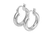 Classic Italian 3MM Hoop Earrings in Solid Sterling Silver - Second Medium