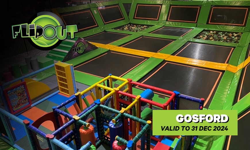 Image 1: Trampoline Park Entry at Flip Out Gosford