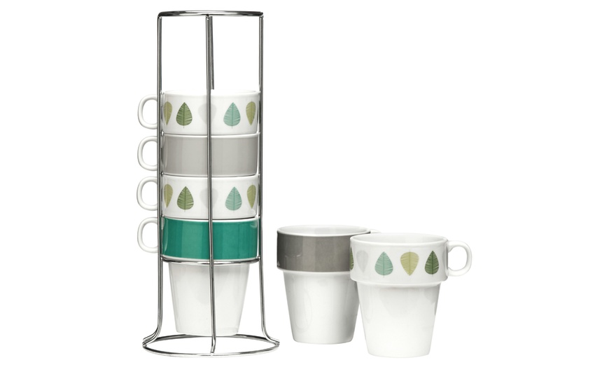 Image 1: Premier Housewares Stackable Mugs