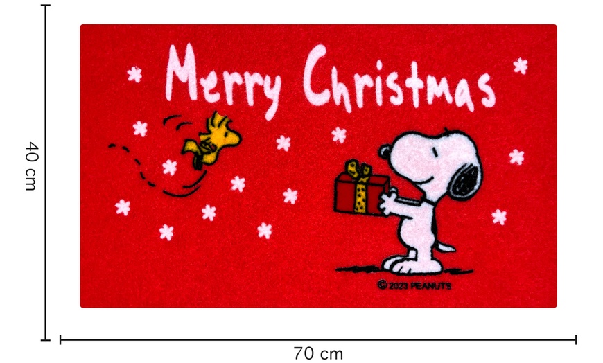 Image 9: 1 of 2 Snoopy deurmatten in kerst-ontwerp