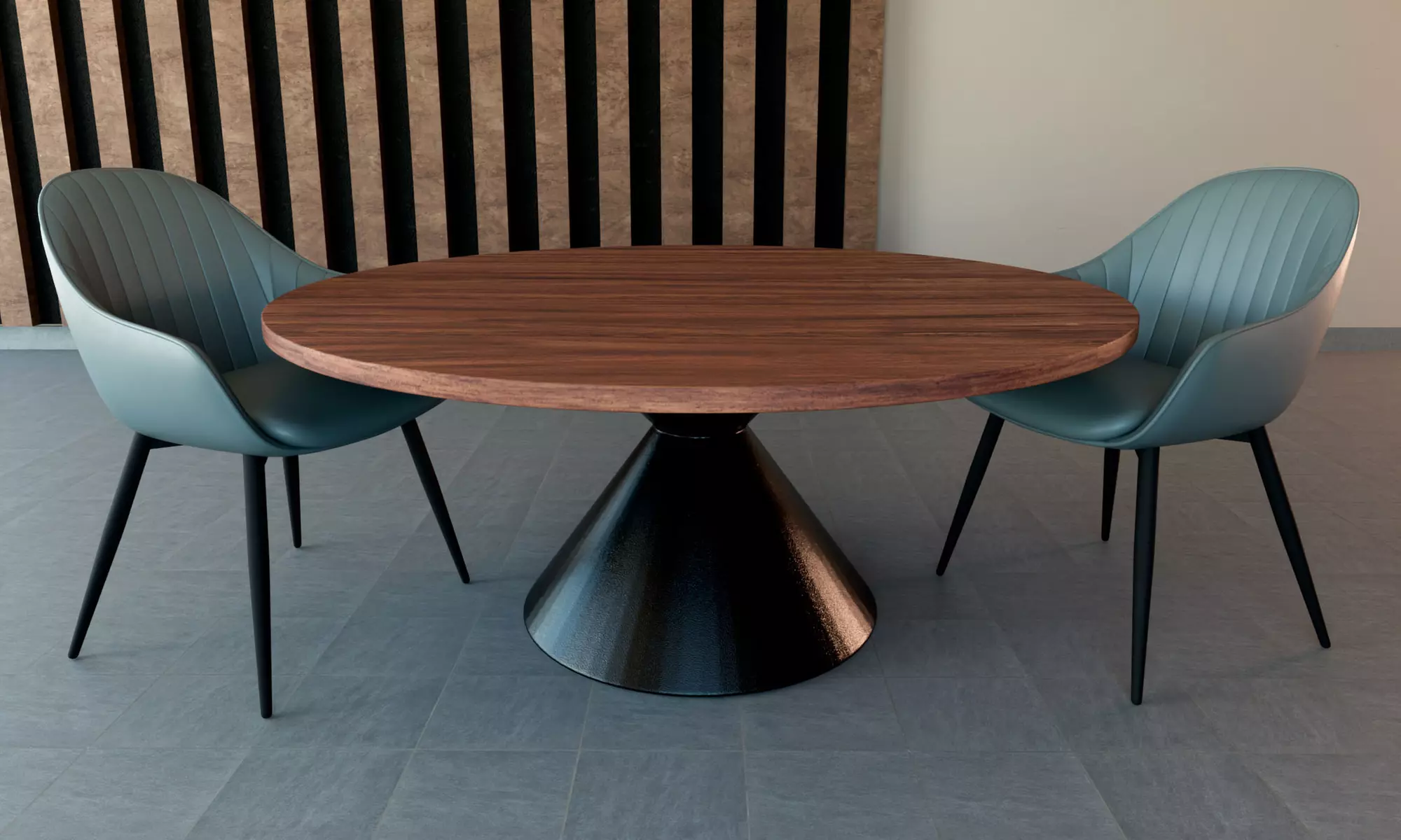 Table ronde fixe design de la marque Frankystar