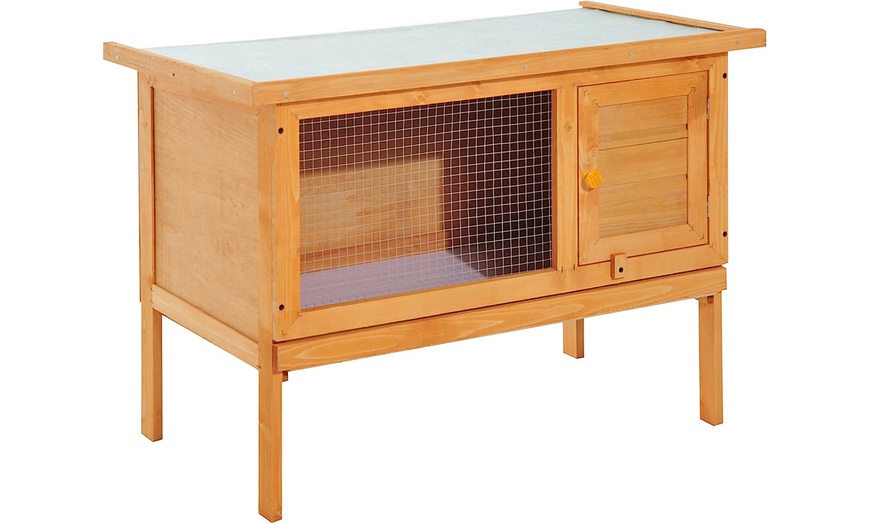 Image 8: Pawhut Outdoor Wooden Rabbit Hutch Collection