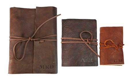 Custom Genuine Rustic Leather-Bound Journals