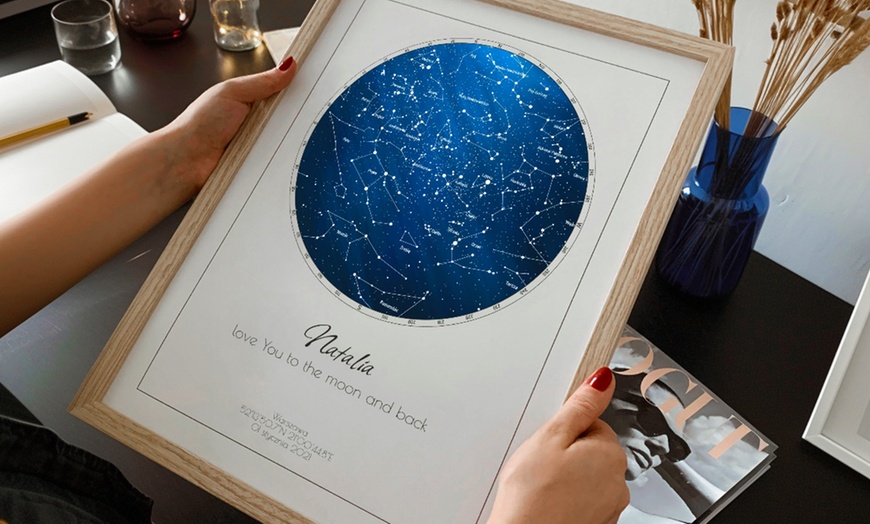 Image 10: Wyjątkowe plakaty z personalizowaną mapą nieba