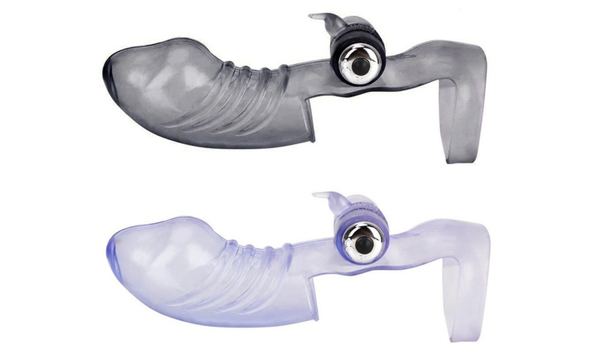 Image 2: Finger Sleeve Massager Vibrator G-spot GloveLesbian toy 