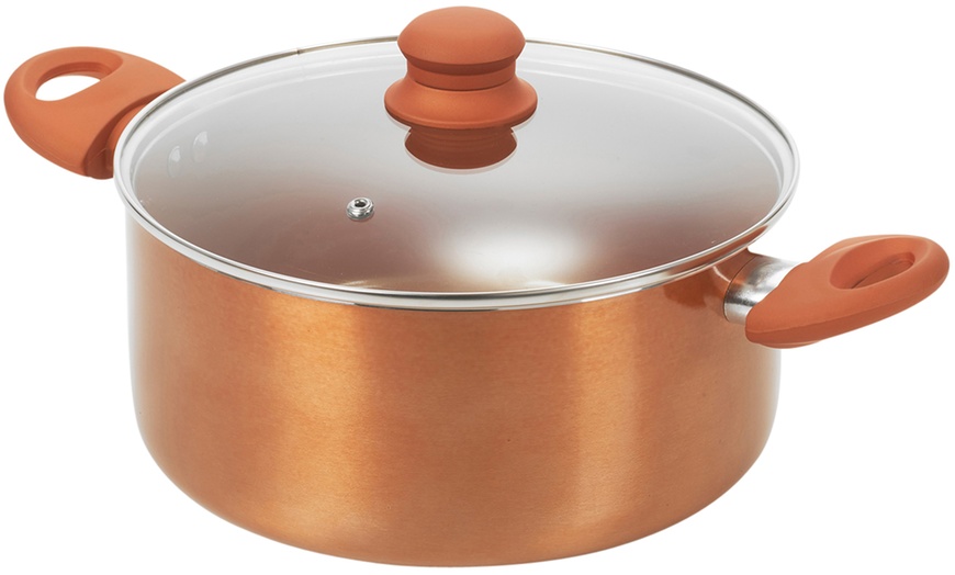 Image 7: Copper Casserole Pan with Lid