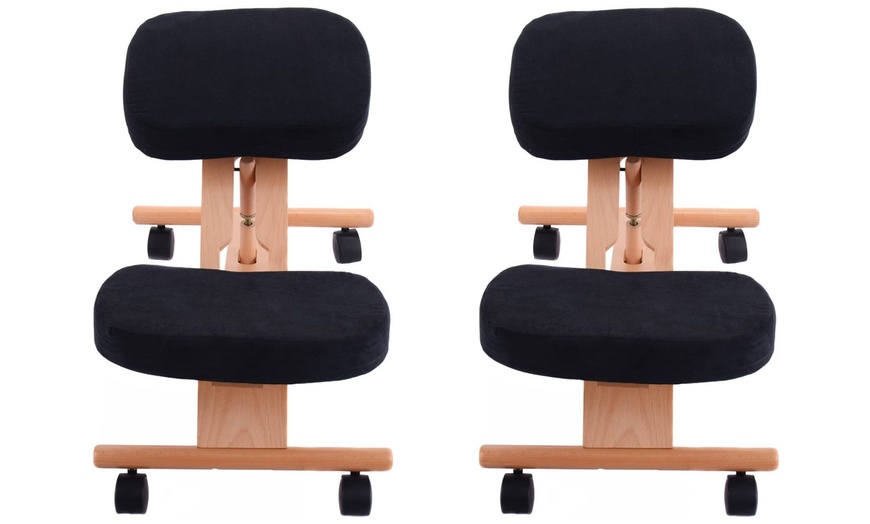 Image 9: Pro 11 Wellbeing Adjustable Kneeling Posture Chair