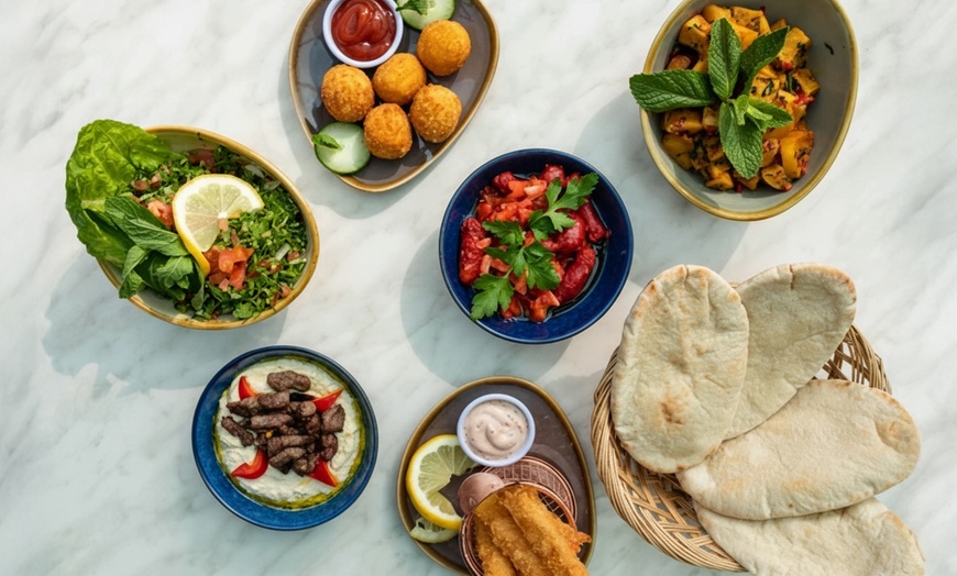 Image 11: Savor a Mezze Platter for Two or Four with Optional Glass of Wine