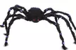 2.5Ft Giant Scary Fake Black Hairy Spiders with Purple Lights for Halloween - Second Medium