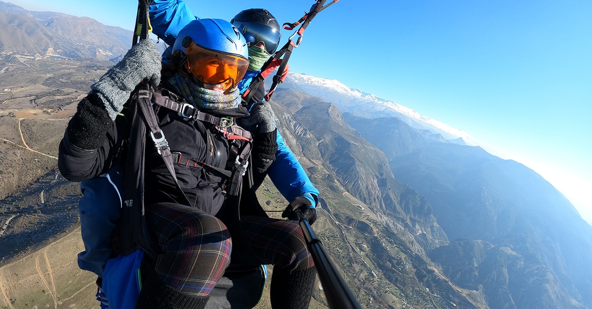 Vuelo en parapente en Sierra Nevada, Granada