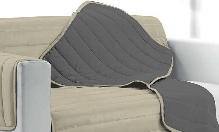 Image 14: Quilted Sofa Cover