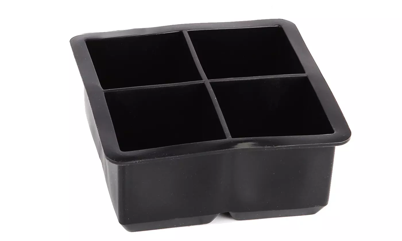 Silicone Ice Cube Tray Large Round Square Molds for Whiskey Cocktails Bourbon