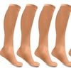 Image 15: 3-6 Pairs Knee-High Solid Compression Socks for Men & Women Graduated 15-20 mmHg