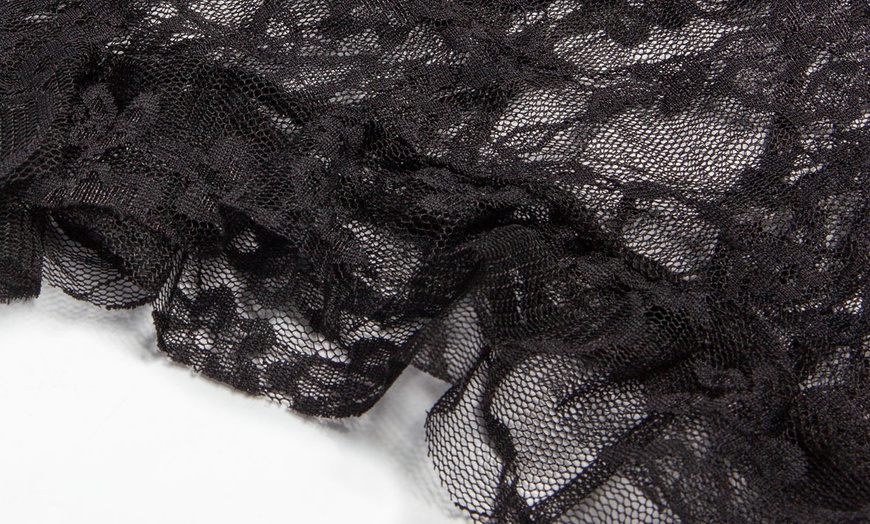 Image 8: Women Sexy Babydoll Lingerie Lace Pajama Set