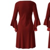 Image 5: Bella Flore Women's Ruffled Sleeve Cocktail Dress with Plus Sizes