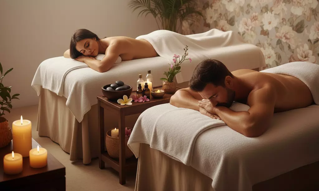 Masaje individual o en pareja de 30 o 60 minutos con cava, bombones y opción a craneofacial; ahorra hasta un 55% - Primary Image