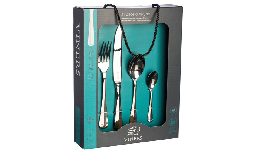 Image 3: Viners Rattail Cutlery Set