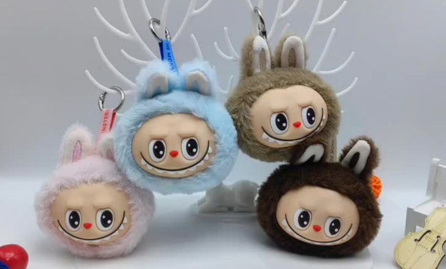 Image 8: Labubu Inspired Plush Keychain Dolls