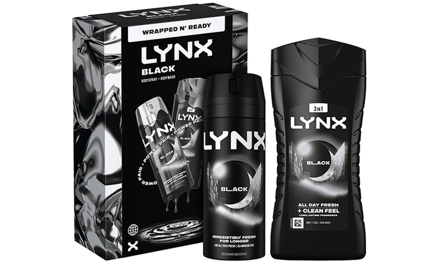 Image 1: Lynx Black Gift Set for Men - Daily Grooming Duo 