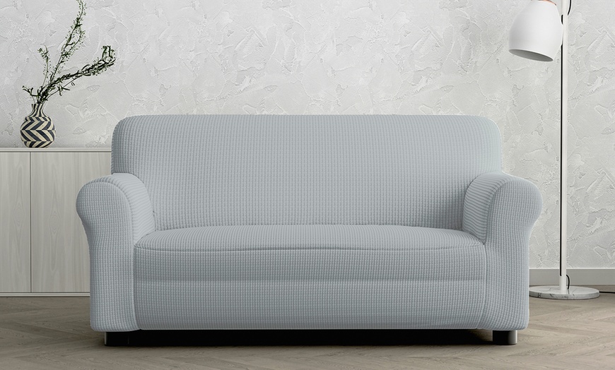 Image 15: Elastische stoel- of bankhoes 'Leslie'