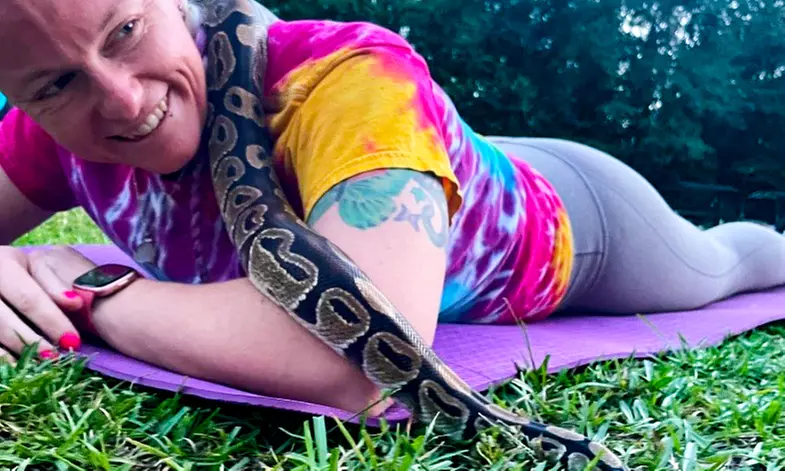 Spooky Snake Yoga for One, Two, or Four People on October 11, 2025