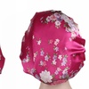 Image 21: Women Satin Night Sleep Cap Hair Bonnet Hat Silk Head Cover Wide Elastic Band