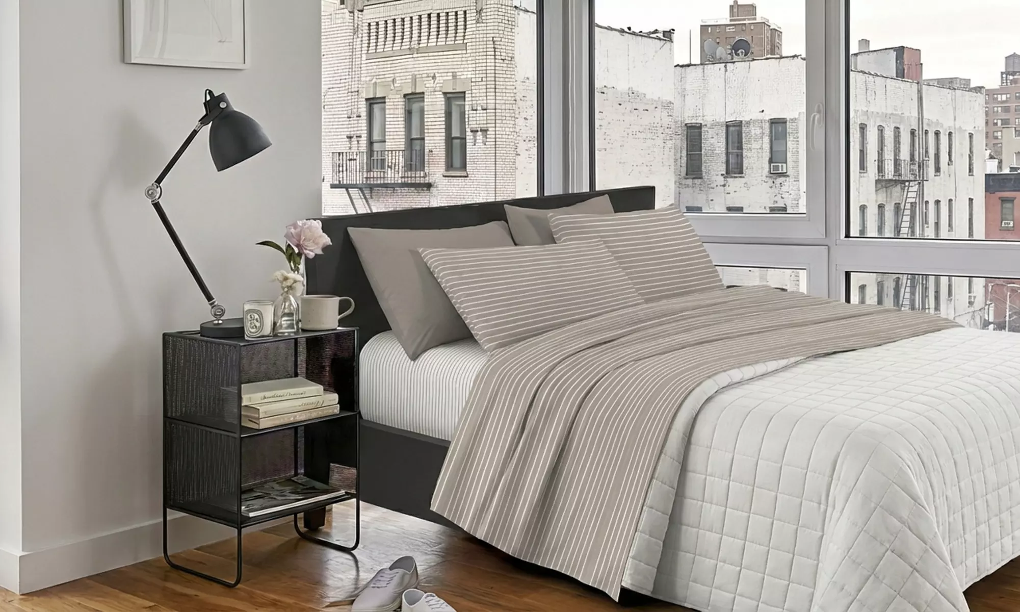 Completo lenzuola matrimoniali in 100% cotone