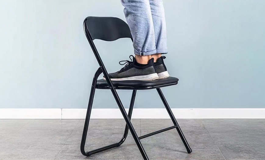 Image 4: 6er-Set Klappstühle mit Metall-Rahmen