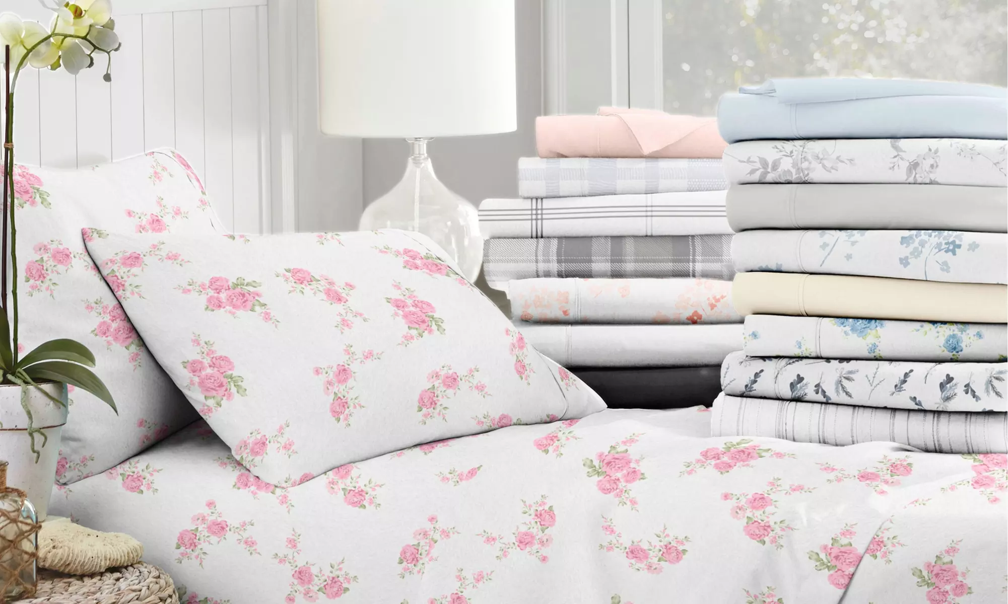 Home Collection Premium 4 Piece Ultra Soft Flannel Bed Sheet Set