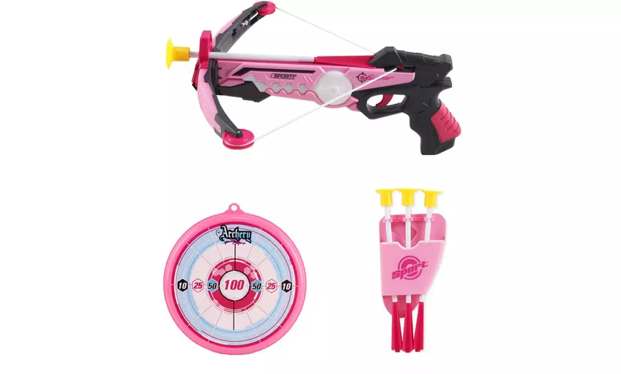 Image 4: Crossbow Set with Target Suction Cup Arrows and Target Board