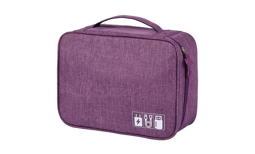 Image 11: Electronic Cord Organizer Cable Bag Travel Digital Cord Case Pouch Waterproof