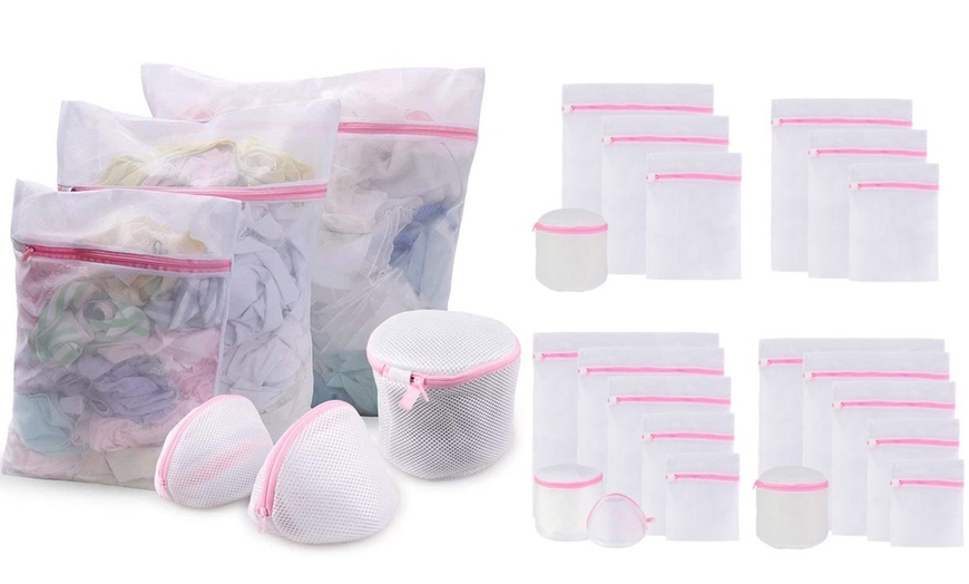 Image 11: 90L Large Laundry Basket Mesh Laundry Wash Bags for Socks Underwear Hosiery Bras