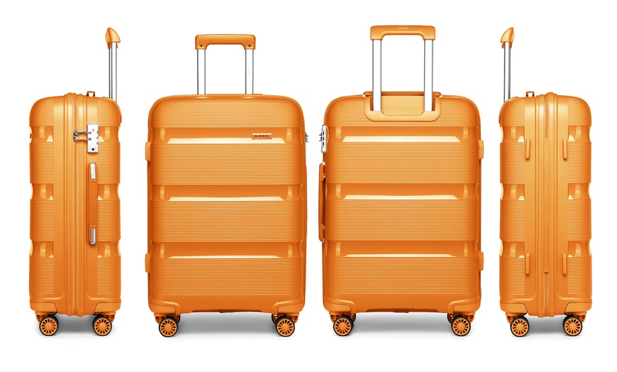 Image 14: Kono 24-Inch Colourful PP Hardshell Suitcase with TSA Lock