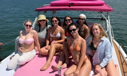 4hrs  Miami Pink Boat Party w/ Decorations & Water Toys - Mr Sea Miami Boat Rentals