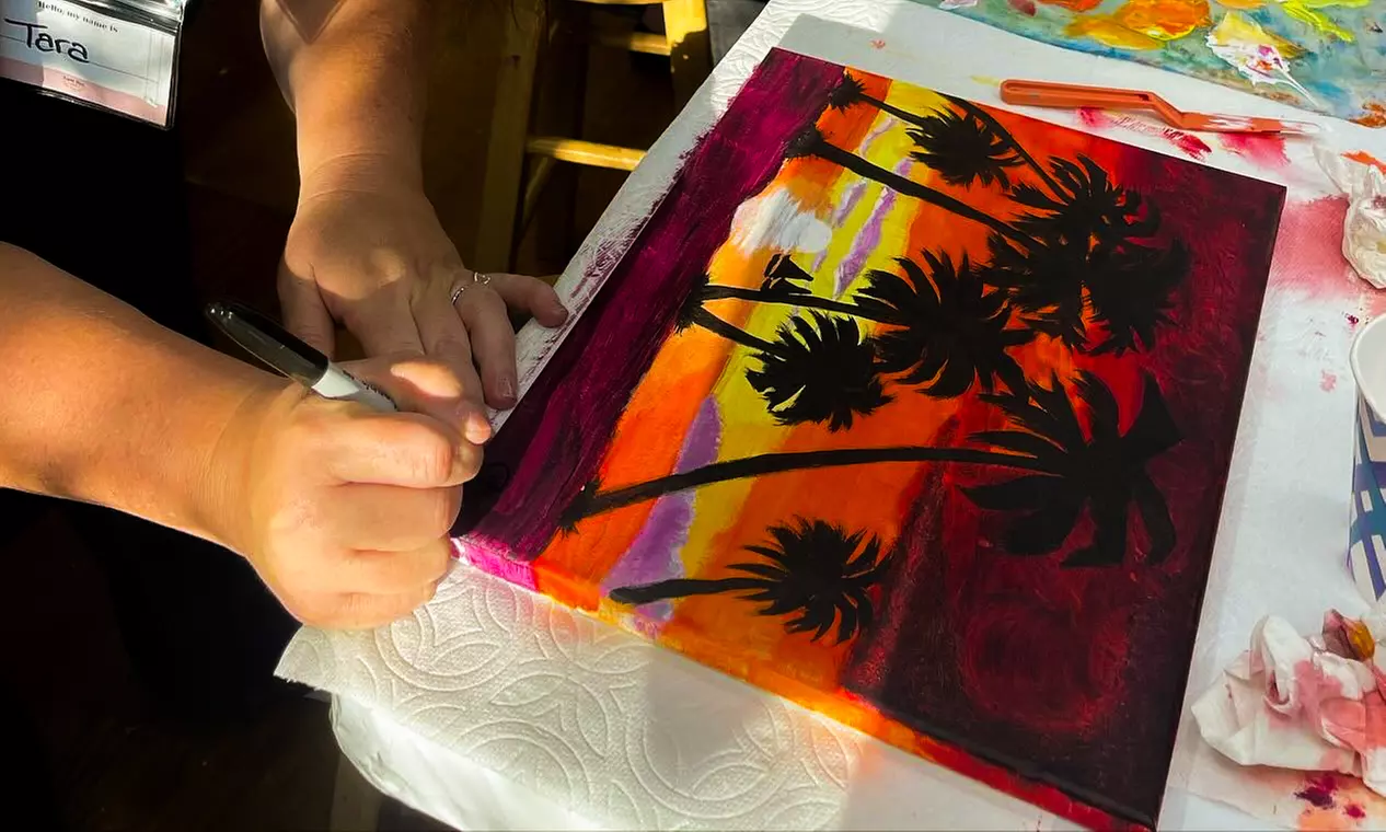 Enjoy 3 Hour Paint and Sip Experience for One, Two or Four Adults