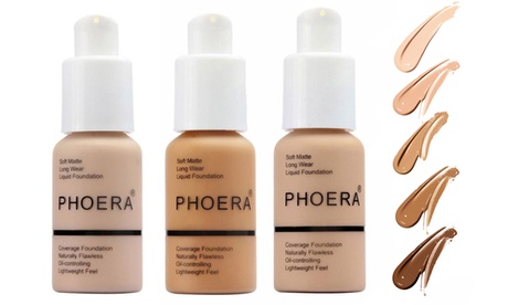 Phoera Unisex Aqua Full Coverage Make-Up Foundation 30Ml: Porcelain 101/One