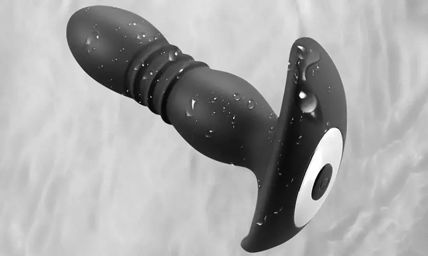 Wireless Rotation Telescopic Anal Plug Stimulator Vibrator