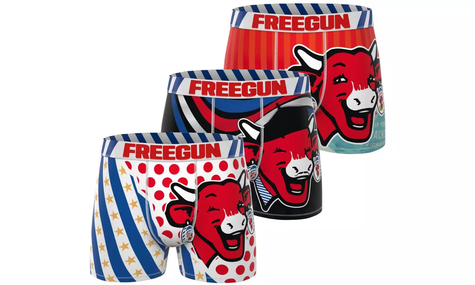 Lot de 3 boxers homme Freegun en microfibre