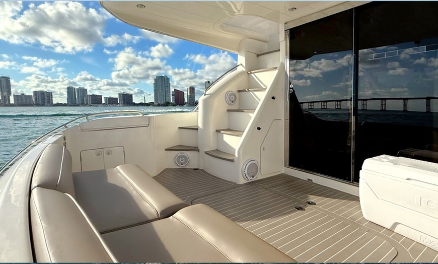 Image 6: Private Luxury Yacht 60 ft + Up to 13 People from Miami River!
