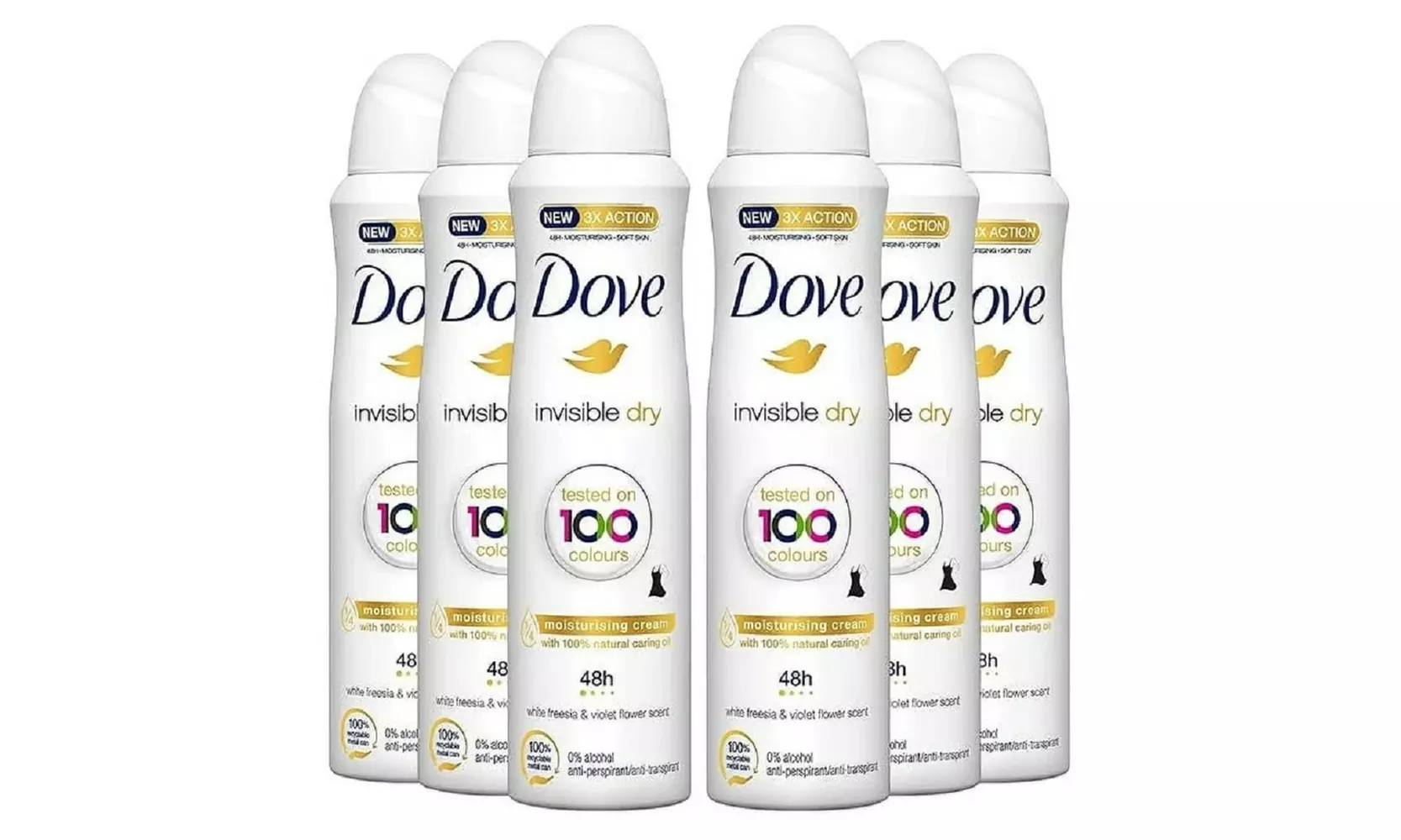 6-pack Dove 250ml Antiperspirant 48 Hour Powerful Protection Deodorant for Women