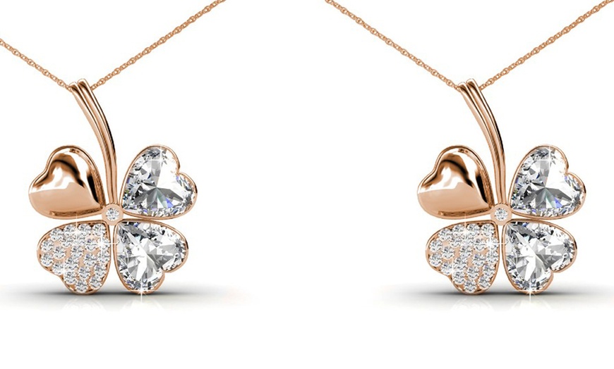 Image 8: 1x, 2x oder 3x Vierblättriges-Kleeblatt Halskette